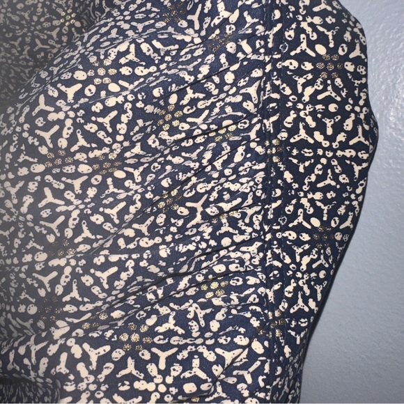 Niptuck Blue & Gold One Piece Ruched Size 8 Swim Suit - Picture 7 of 11